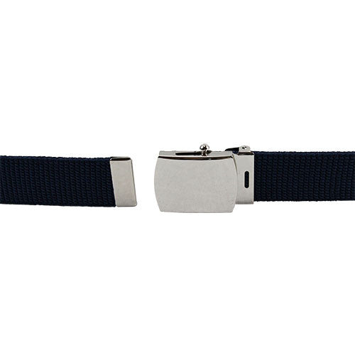 Air Force Dress Belts - Blue Elastic With Mirror Finish Buckle Dress Uniform Accessories MCU01018
