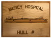U.S. Navy Custom Ship 3D Laser Engraved Plaque Shadow Boxes, Display Cases, and Presentation Cases np.Mercy.Hospital.Ship