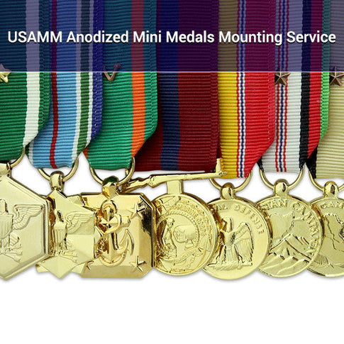 USAMM Anodized Miniature Medals Mounting Service