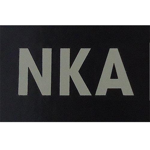 NKA - No Known Allergies Infrared Patch Patches and Service Stripes 