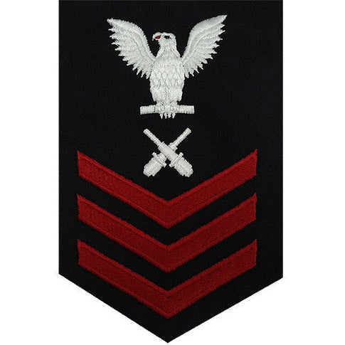 Navy E-4/5/6 Gunner's Mate Rating Badges