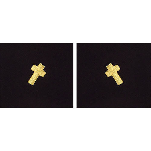 Navy Gold on Black Sleeve Device - Christian Chaplain Dress Uniform Accessories 