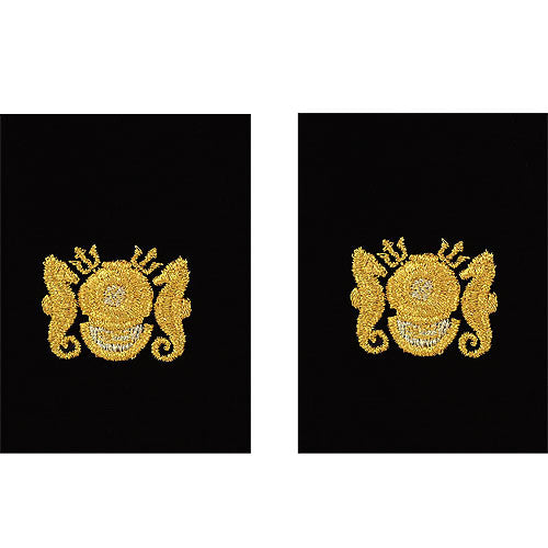 Navy Gold on Black Sleeve Device - Diver Dress Uniform Accessories 