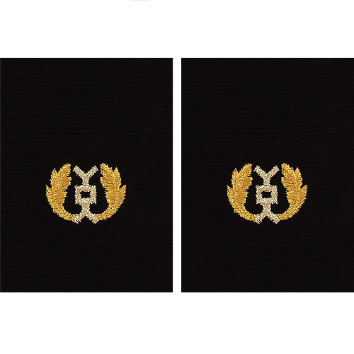 Navy Gold on Black Sleeve Device - Judge Advocate Dress Uniform Accessories 