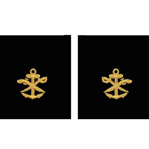 Navy Gold on Black Sleeve Device - Special Warfare Combat Craft Crew Dress Uniform Accessories 