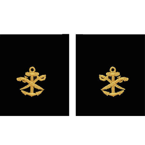 Navy Gold on Black Sleeve Device - Special Warfare Combat Craft Crew