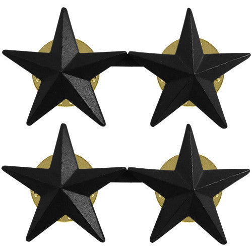 Army Subdued Black Metal Rank - Enlisted and Officer Rank 6618