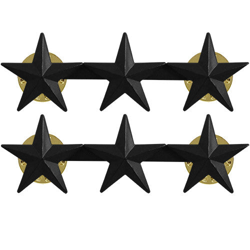 Army Subdued Black Metal Rank - Enlisted and Officer Rank 6619