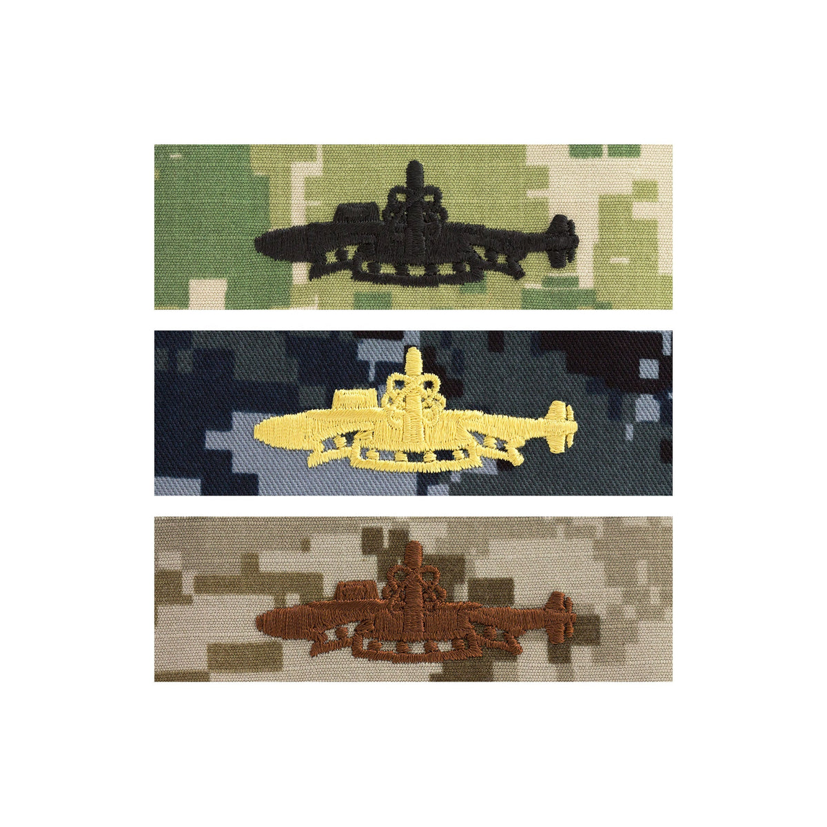 US Navy Embroidered Badge - SSBN Deterrent Patrol Officer Badges 