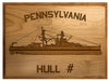 U.S. Navy Custom Ship 3D Laser Engraved Plaque Shadow Boxes, Display Cases, and Presentation Cases np.Pennsylvania