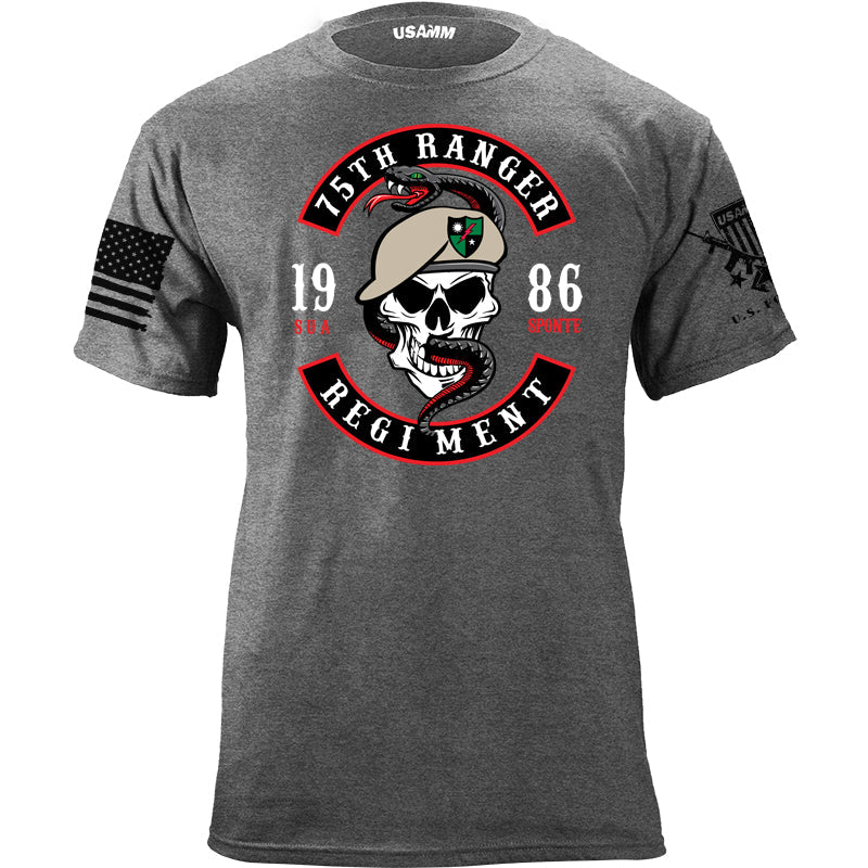 75th Ranger Skull and Snake Graphic T-shirt Shirts 56.321.HG