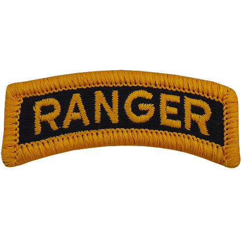 Ranger Class A Tab - Black / Yellow Trim Patches and Service Stripes 