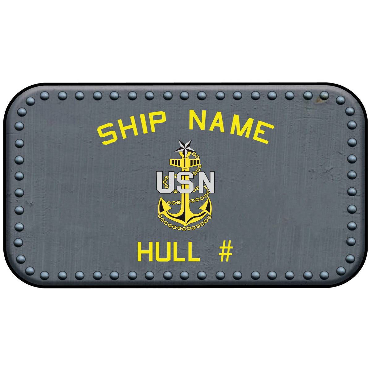 U.S. Navy Custom Ship Sticker Stickers and Decals NAVY-SENIOR-CHIEF-ANCHOR.sticker
