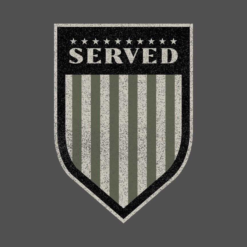 Served Shield Drab T-shirt Shirts 