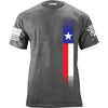 Distressed Skinny Vertical Texas Flag T-Shirt