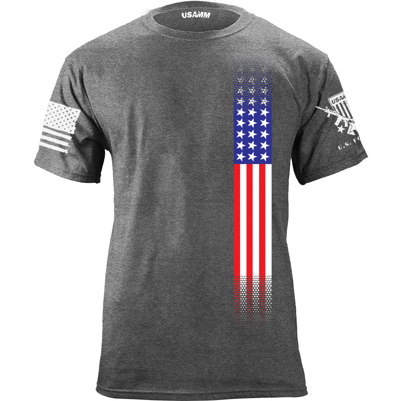 Skinny US Flag Vertical T-Shirt Shirts 