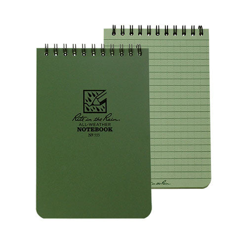 Rite in the Rain All-Weather Green Tactical Pocket 4" x 6" Notebook Field Manuals and Stationery 