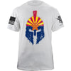 Spartan Helmet Arizona Flag Distressed T-Shirt