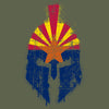 Spartan Helmet Arizona Flag Distressed T-Shirt