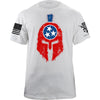 Spartan Helmet Tennessee Flag Distressed T-Shirt
