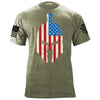 Spartan Distressed US Flag T-shirt Shirts YFS.3.004.1.MGT.1