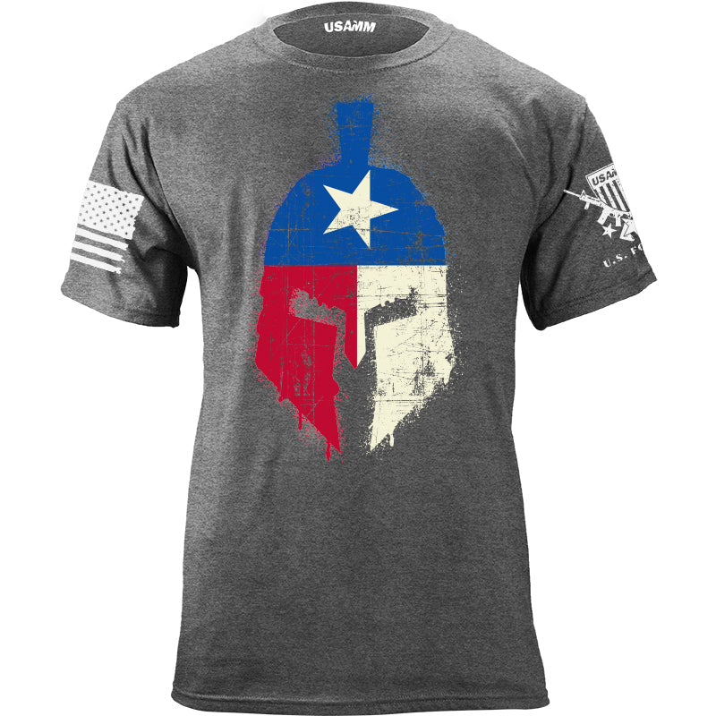 Spartan Texas Flag Distressed Tshirt Shirts YFS.5.004.1.HGT.1