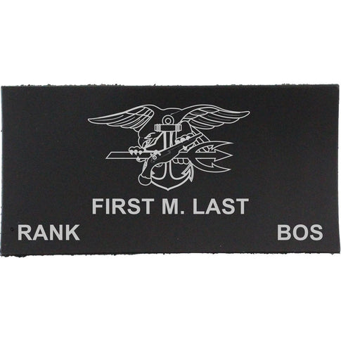 Navy Uniform Leather Nametag - Enlisted (E6 and below)