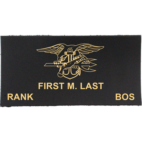 Navy Uniform Leather Nametag - Officer/CPO (E7 and above)
