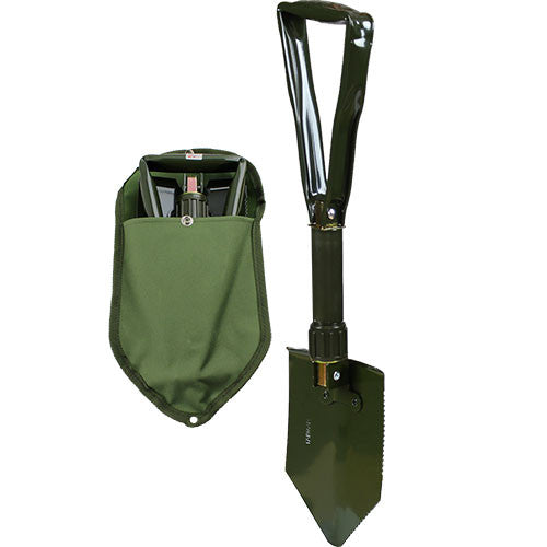 Tri-Fold E-Tool Shovel with Cover Emergency and Survival Gear 