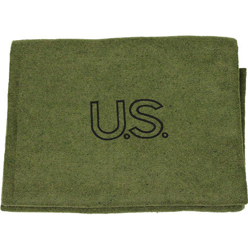 Army Olive Drab Virgin Wool Blanket USAMM