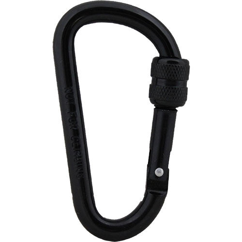 Black 80mm Locking Carabiner Rope and Carabiners 