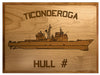 U.S. Navy Custom Ship 3D Laser Engraved Plaque Shadow Boxes, Display Cases, and Presentation Cases np.Ticonderoga