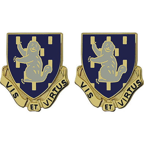 337th Regiment Unit Crest (Vis Et Virtus) - Sold in Pairs