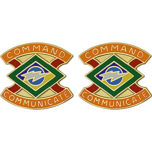 359th Signal Brigade Unit Crest (Command Communicate) - Sold in Pairs