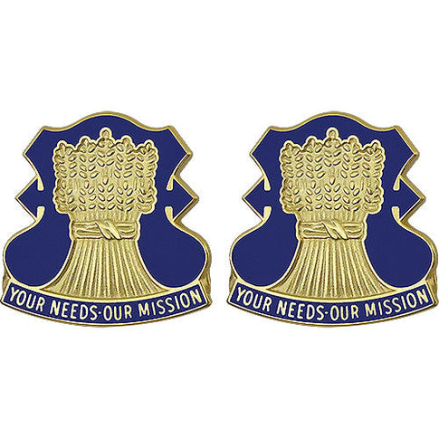 357th Support Battalion Unit Crest (Your Needs Our Mission) - Sold in Pairs