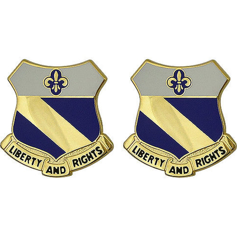 349th Regiment Unit Crest (Liberty and Rights) - Sold in Pairs