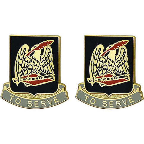 376th Finance Battalion Unit Crest (To Serve) - Sold in Pairs