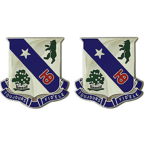 360th Regiment Brigade Combat Team Unit Crest (Toujours Fid'ele) - Sold in Pairs