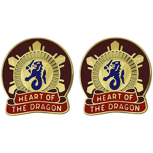 330th Transportation Center Unit Crest (Heart Of The Dragon) Army Unit Crests 