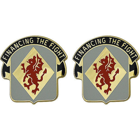 374th Finance Battalion Unit Crest (Financing The Fight) - Sold in Pairs