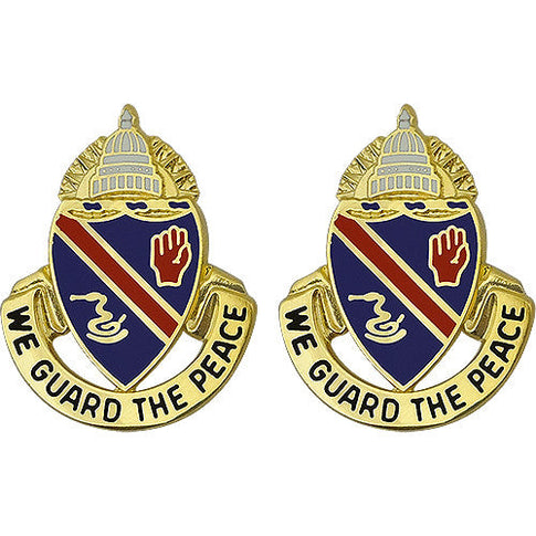 372nd Military Police Battalion Unit Crest (We Guard The Peace) - Sold in Pairs