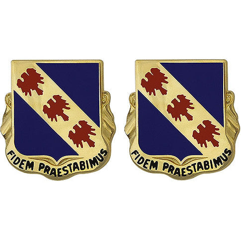355th Regiment USAR Unit Crest (Fidem Praestabimus) - Sold in Pairs