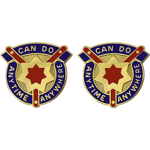 377th Theater Sustainment Command Unit Crest (Can Do Anytime Anywhere) Army Unit Crests 