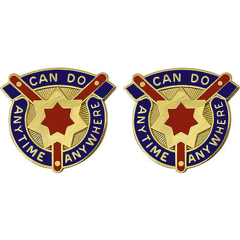 377th Theater Sustainment Command Unit Crest (Can Do Anytime Anywhere) - Sold in Pairs