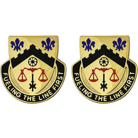 371st Support Battalion Unit Crest (Fueling The Line First) - Sold in Pairs