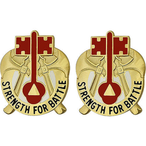 373rd Combat Sustainment Support Battalion Unit Crest (Strength For Battle) - Sold in Pairs