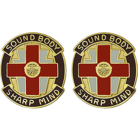 338th Medical Brigade USAR Unit Crest (Sound Body Sharp Mind) - Sold in Pairs