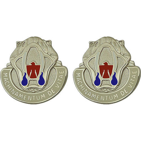 345th Quartermaster Battalion Unit Crest (Machinamentum De Vitae) - Sold in Pairs