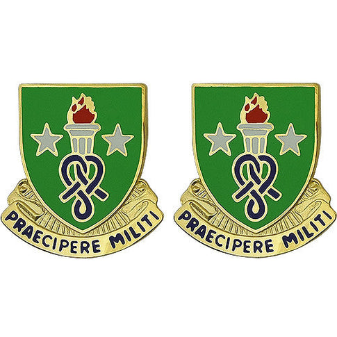 Soldier Support Institute Unit Crest (Praecipere Militi) - Sold in Pairs