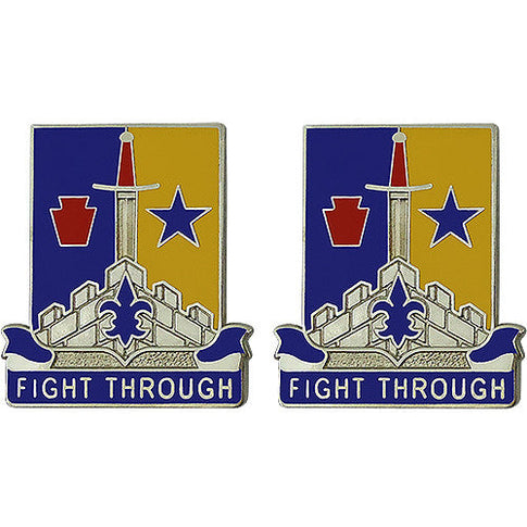 Special Troops Battalion, 55th Brigade Combat Team, 28th Infantry Division Unit Crest (Fight Through) - Sold in Pairs